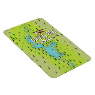 Lough Ree Irland Vintage Karte. Magnet
