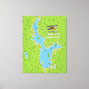 Lough Ree Republic of Ireland Map, irland lough, l Leinwanddruck