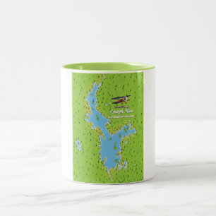 Lough Ree Republik Irland Karte, irisch lough, l Zweifarbige Tasse