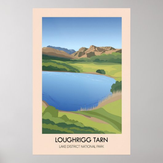 Loughrigg Tarn Lake District Reiseplakat Poster (Vorne)