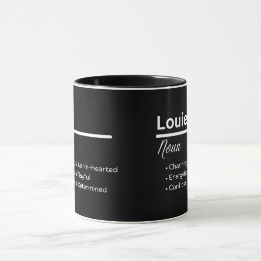 Louie Boy Name Definition Personalized Mug Tasse (Zentrum)