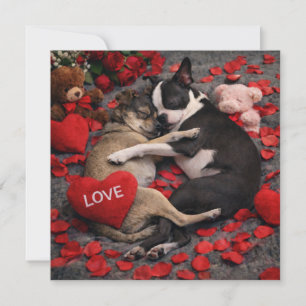 Louie & Luna wünschen Ihnen einen glücklichen Vale Karte