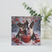 Louie & Luna wünschen Ihnen einen glücklichen Vale Karte (Stehend Vorderseite)