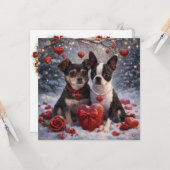 Louie & Luna wünschen Ihnen einen glücklichen Vale Karte (Vorderseite/Rückseite Beispiel)