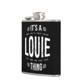 Louie Thing Name Funny Flachmann (Links)