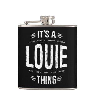 Louie Thing Name Funny Flachmann