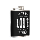 Louie Thing Name Funny Flachmann (Rechts)