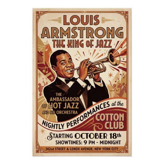 Louis Armstrong – King of Jazz Poster (Vorderseite)