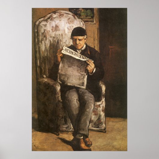 Louis Auguste Cezanne Vater der Künstlerlesung Poster (Vorne)