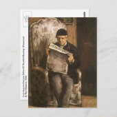 Louis Auguste Cezanne Vater der Künstlerlesung Postkarte (Vorne/Hinten)
