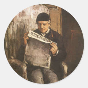 Louis Auguste Cezanne Vater des Künstlers beim Les Runder Aufkleber