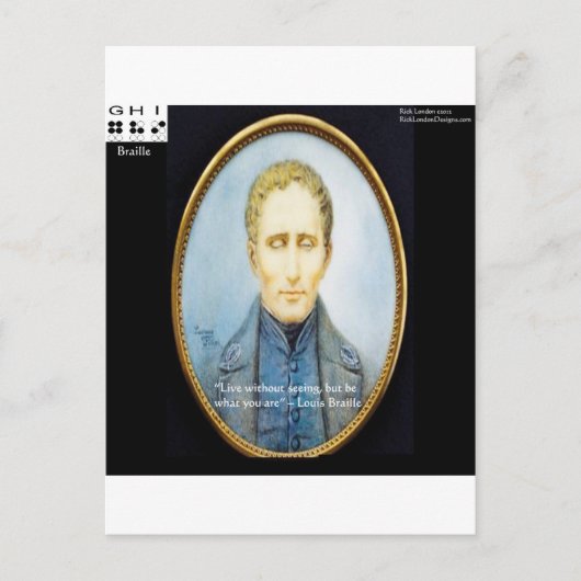Louis Braille Famous Quote Postkarte (Vorderseite)