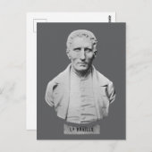 Louis Braille Portrait Bust Postkarte (Vorne/Hinten)