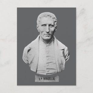 Louis Braille Portrait Bust Postkarte
