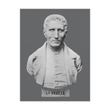 Louis Braille Portrait Bust