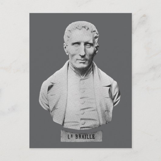Louis Braille Portrait Bust Postkarte (Vorderseite)