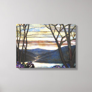 Louis Comfort Tiffany - Hartglas 4 Magnolias Leinwanddruck