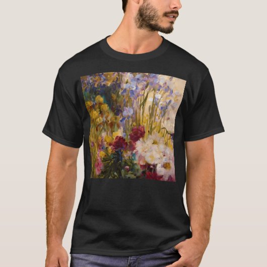 Louis Comfort Tiffany Peonies and Iris T-Shirt (Vorderseite)