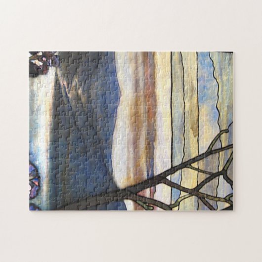 Louis Comfort Tiffany - verkettetes Glas 4 Magnoli Puzzle (Horizontal)