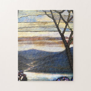 Louis Comfort Tiffany - verkettetes Glas 4 Magnoli Puzzle