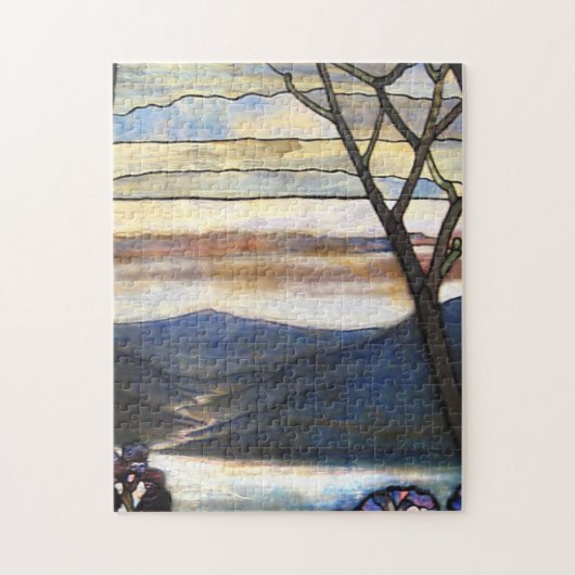 Louis Comfort Tiffany - verkettetes Glas 4 Magnoli Puzzle (Vertikal)