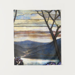Louis Comfort Tiffany - verkettetes Glas 4 Magnoli Wandteppich