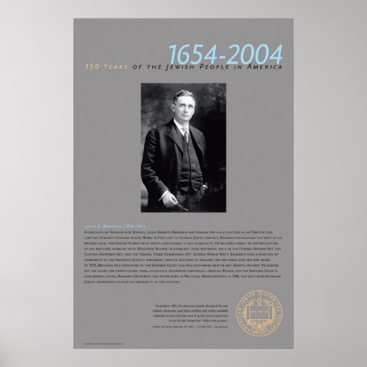 Louis D. Brandeis (1856-1941) Poster (Vorne)