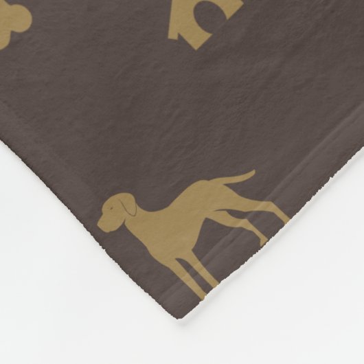 Louis Doberman Silhouette Monogram Luxury Dog Fleecedecke (Ecke)