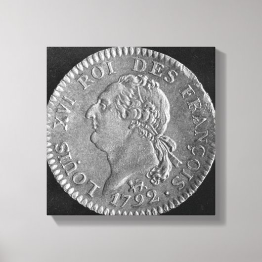Louis d'or zeigt Louis XVI, 1792 Leinwanddruck (Vorderseite)