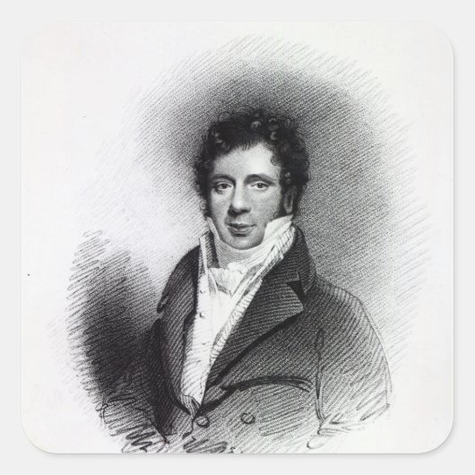 Louis-Eustache Ude Quadratischer Aufkleber (Vorderseite)