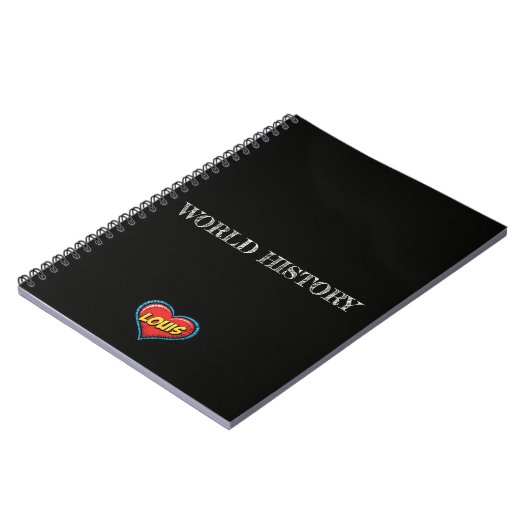 Louis Heart Black Notizblock (Linke Seite)