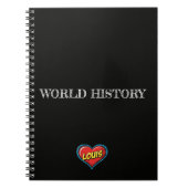 Louis Heart Black Notizblock (Vorderseite)