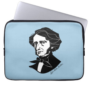 Louis-Hector Berlioz (auf farbigem Hintergrund) Laptopschutzhülle