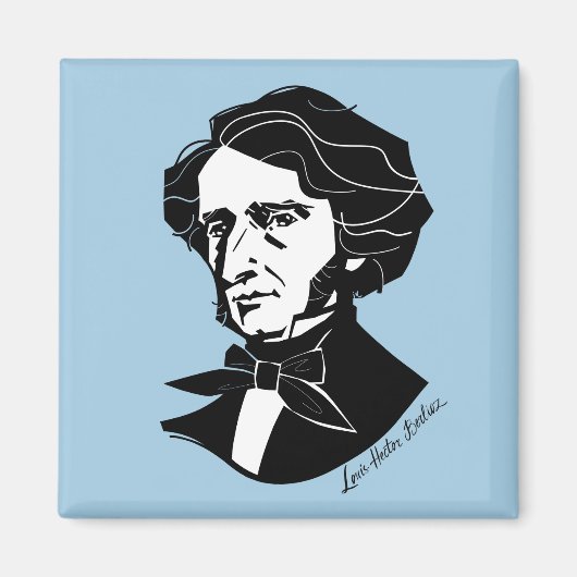 Louis-Hector Berlioz (auf farbigem Hintergrund) Magnet (Vorne)
