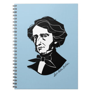 Louis-Hector Berlioz (auf farbigem Hintergrund) Notizblock