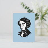 Louis-Hector Berlioz (auf farbigem Hintergrund) Postkarte (Stehend Vorderseite)