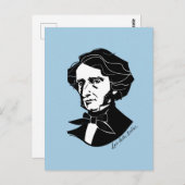 Louis-Hector Berlioz (auf farbigem Hintergrund) Postkarte (Vorne/Hinten)