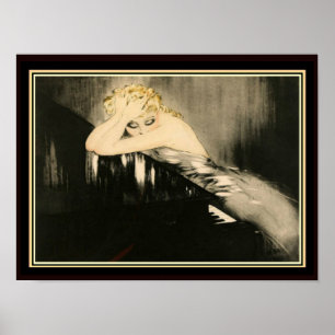 Louis Icart "Blond at Piano" Poster