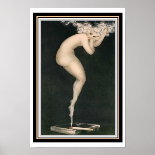 Louis Icart "Cigarette" 13 x 19 Poster (Vorne)