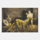 Louis Icart Dekoupaging der 1940er Jahre Geschenkpapier Set (Vorderseite)