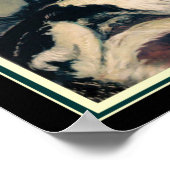 Louis Icart "Girl With Greyhounds" 16 x 20 Poster (Ecke)