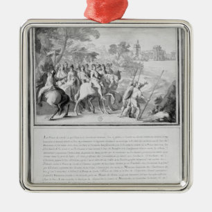 Louis II de Bourbon Prinz von Conde mit Ornament Aus Metall