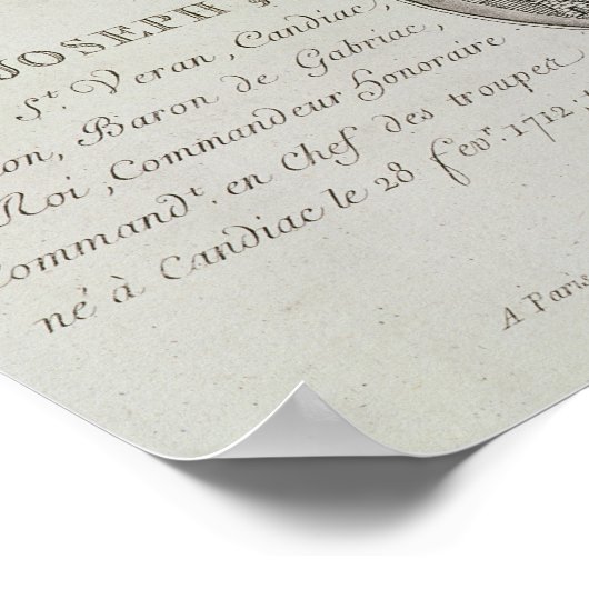 Louis-Joseph de Montcalm 1790 Poster (Ecke)