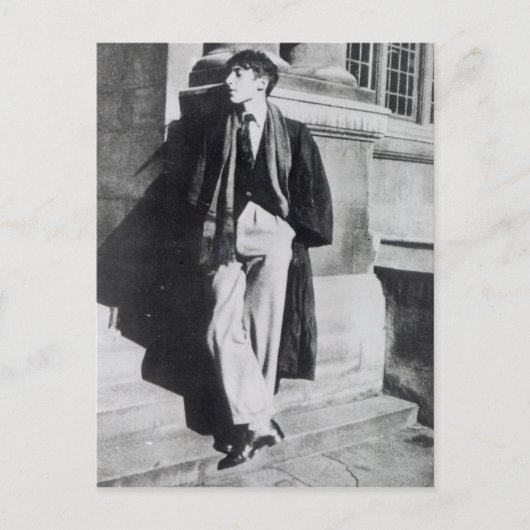 Louis MacNeice während seiner Zeit in Oxford Postkarte (Vorderseite)