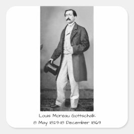 Louis Moreau Gottschalk Quadratischer Aufkleber