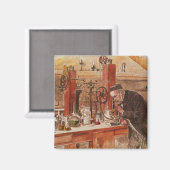 Louis Pasteur Experimentieren Magnet (Vorderseite/Rückseite)