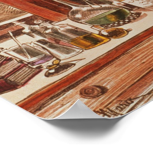 Louis Pasteur Experimentieren Poster (Ecke)