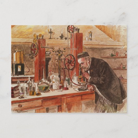Louis Pasteur Experimentieren Postkarte (Vorderseite)