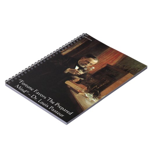 Louis Pasteur "Fortune" Zitat Geschenke und T-Shir Notizblock (Linke Seite)