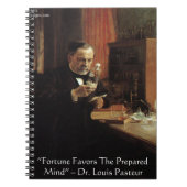 Louis Pasteur "Fortune" Zitat Geschenke und T-Shir Notizblock (Vorderseite)